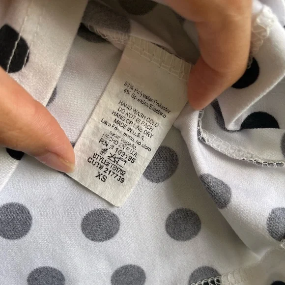 #1 Love J white polka dot sassy T-shirt - Picture 4 of 4